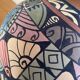 Painted ceramic table lamp