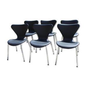 Série de 6 chaises série 7 d'Arne Jacobsen