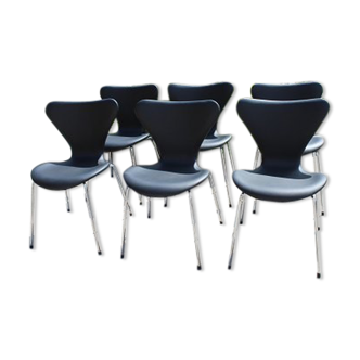 Set of 6 chairs Arne Jacobsen 7 series