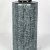 Black and grey porcelain vase by François Bernard