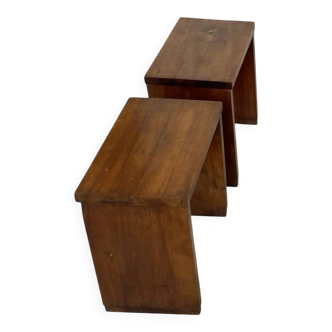 Ensemble de deux petites tables art déco
