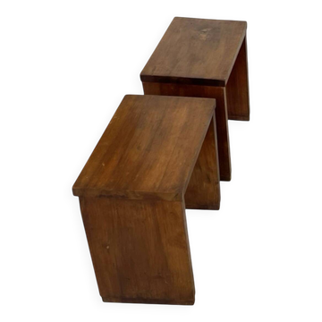 Ensemble de deux petites tables art déco