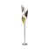 Mid-Century Decorative Floor Lamp in Chromed Metal with Diamond Shaped Shades