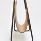 Carl Auböck II Magazine rack Midcentury, brass and brown leather, vintage, Austria