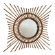 1950s Rattan Sun Mirror France