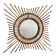 1950s Rattan Sun Mirror France