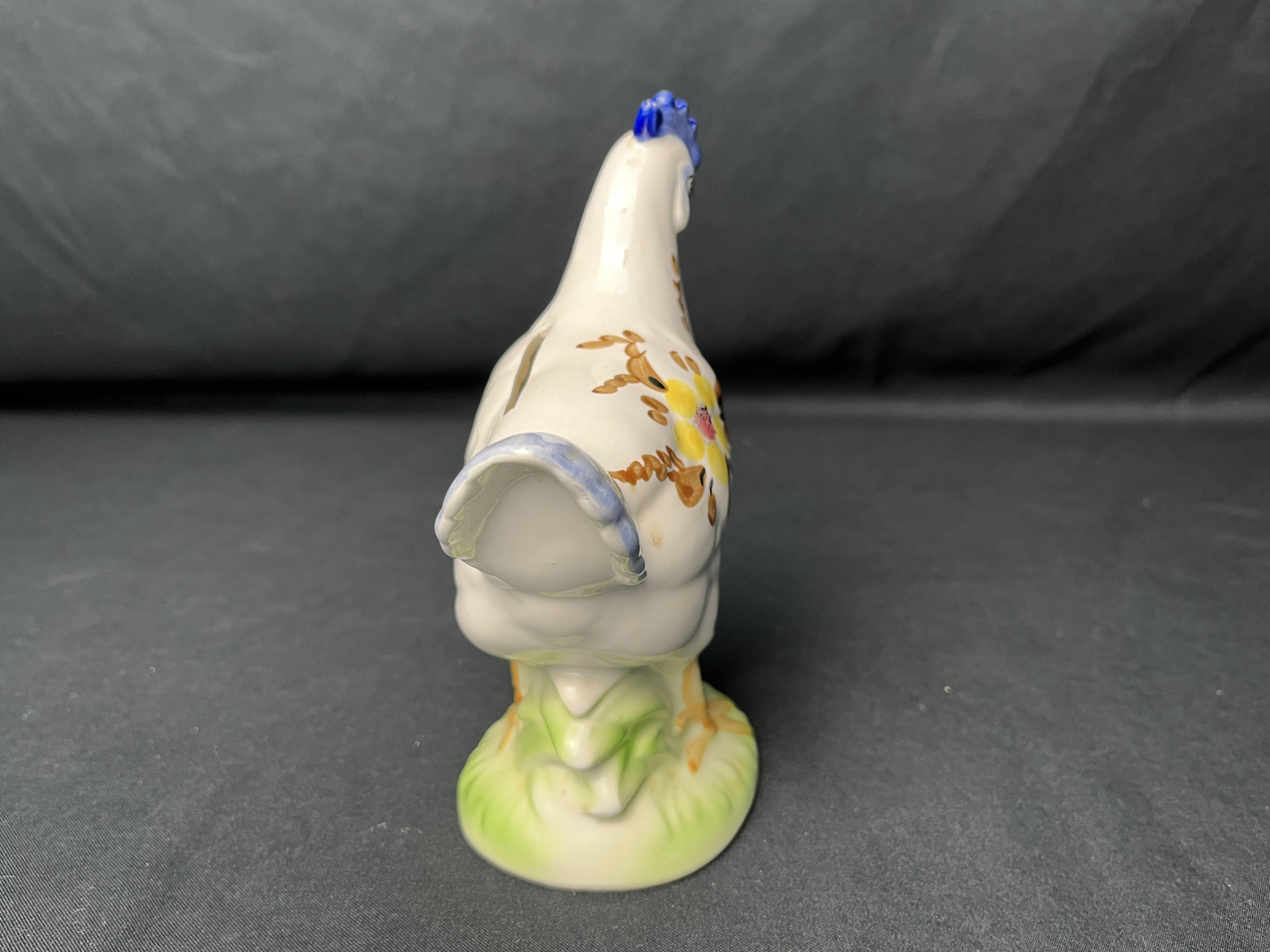 Collection, 20th century glazed terracotta rooster piggy bank