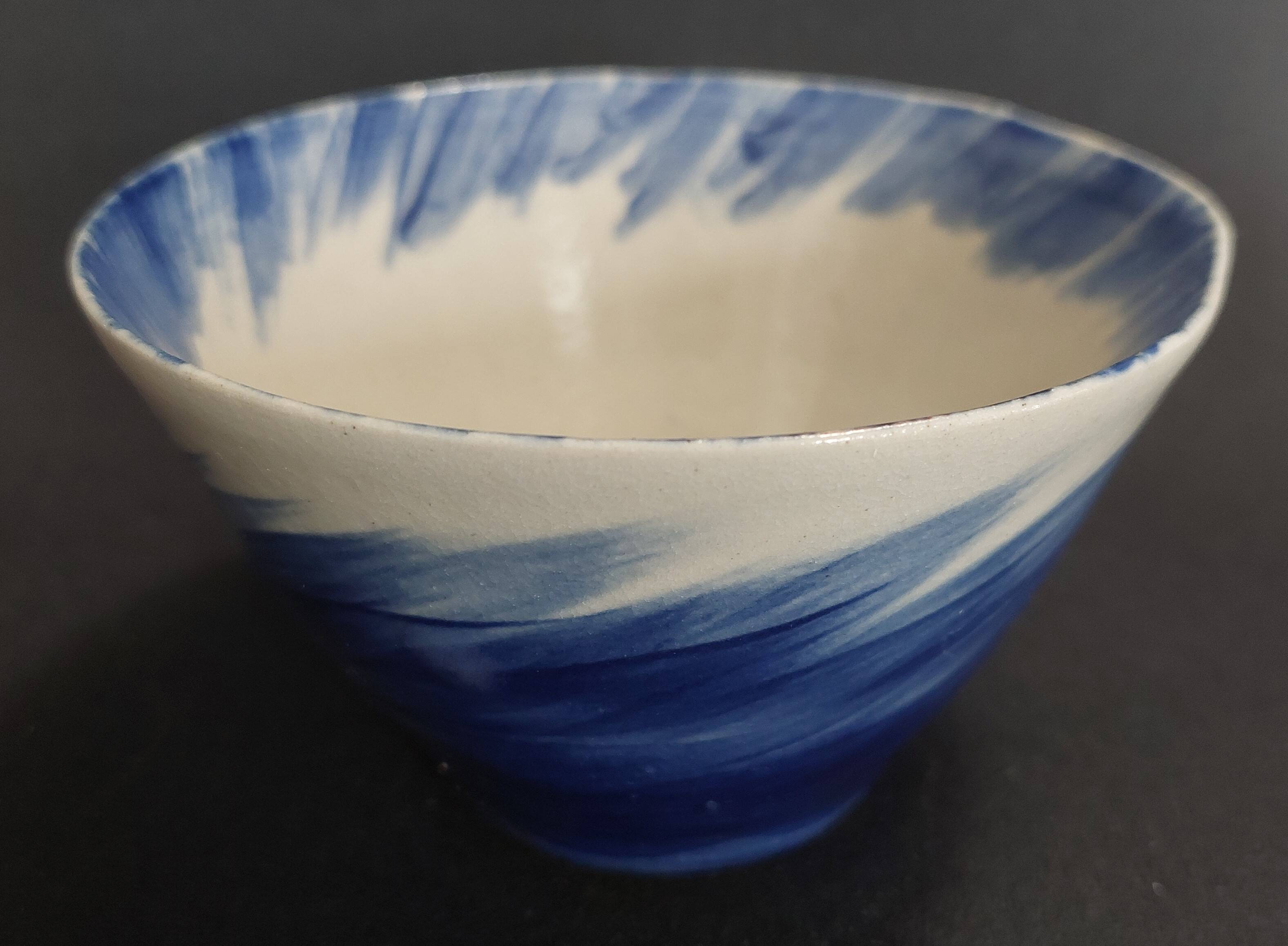 Vintage matcha bowl, stoneware, handcrafted.