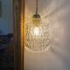Walking lamp with vintage transparent glass globe