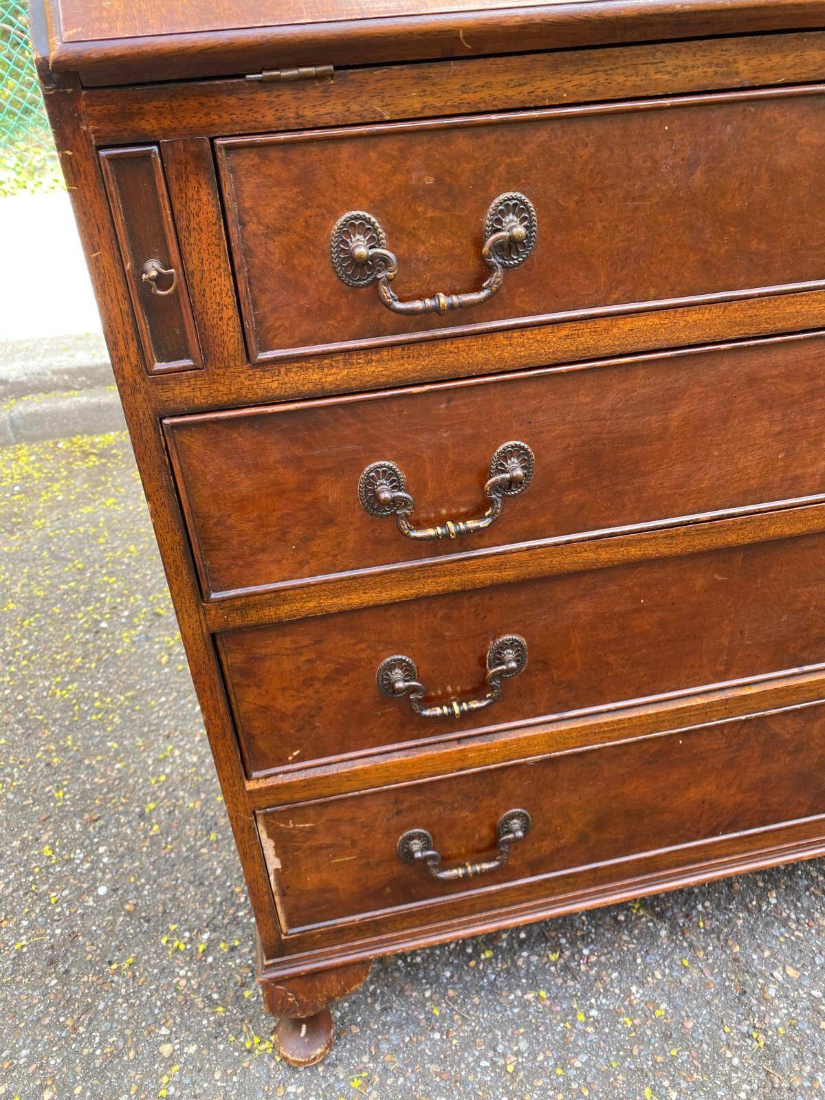 Secrétaire Chippendale en bois du XIXème