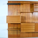 Modular wall system with panels Cado Poul Cadovius teak years 1959