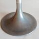 Tabouret pied tulipe à vis,  aluminium et cuir
