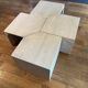Modular coffee table in travertine, 4 elements.