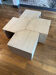 Modular coffee table in travertine, 4 elements.