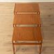 Elegant set of three nesting tables made of teak