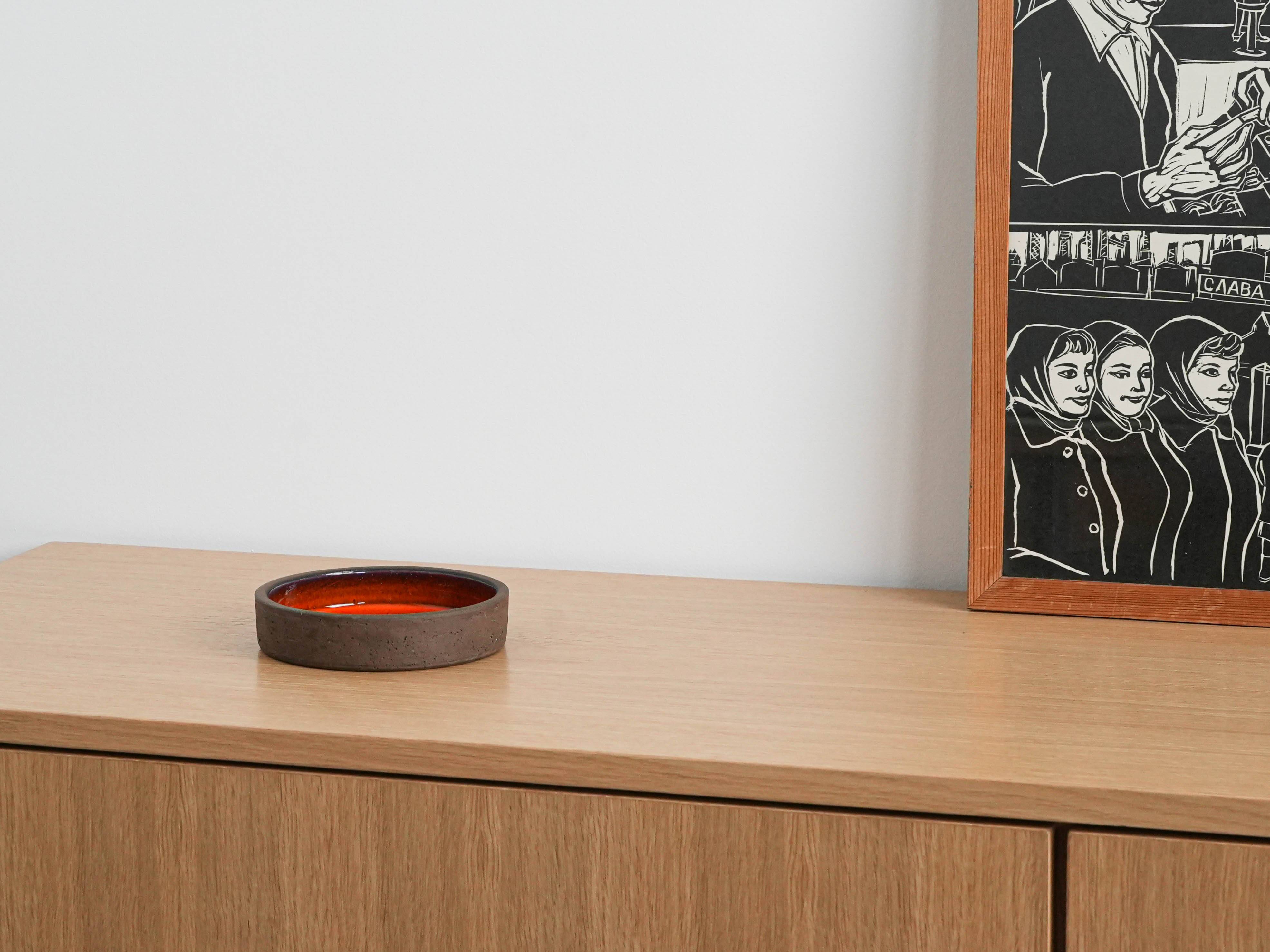 Ceramic bowl, Danish design, 1960s, designer: Erik Lundberg