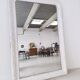 White lacquered wood mirror