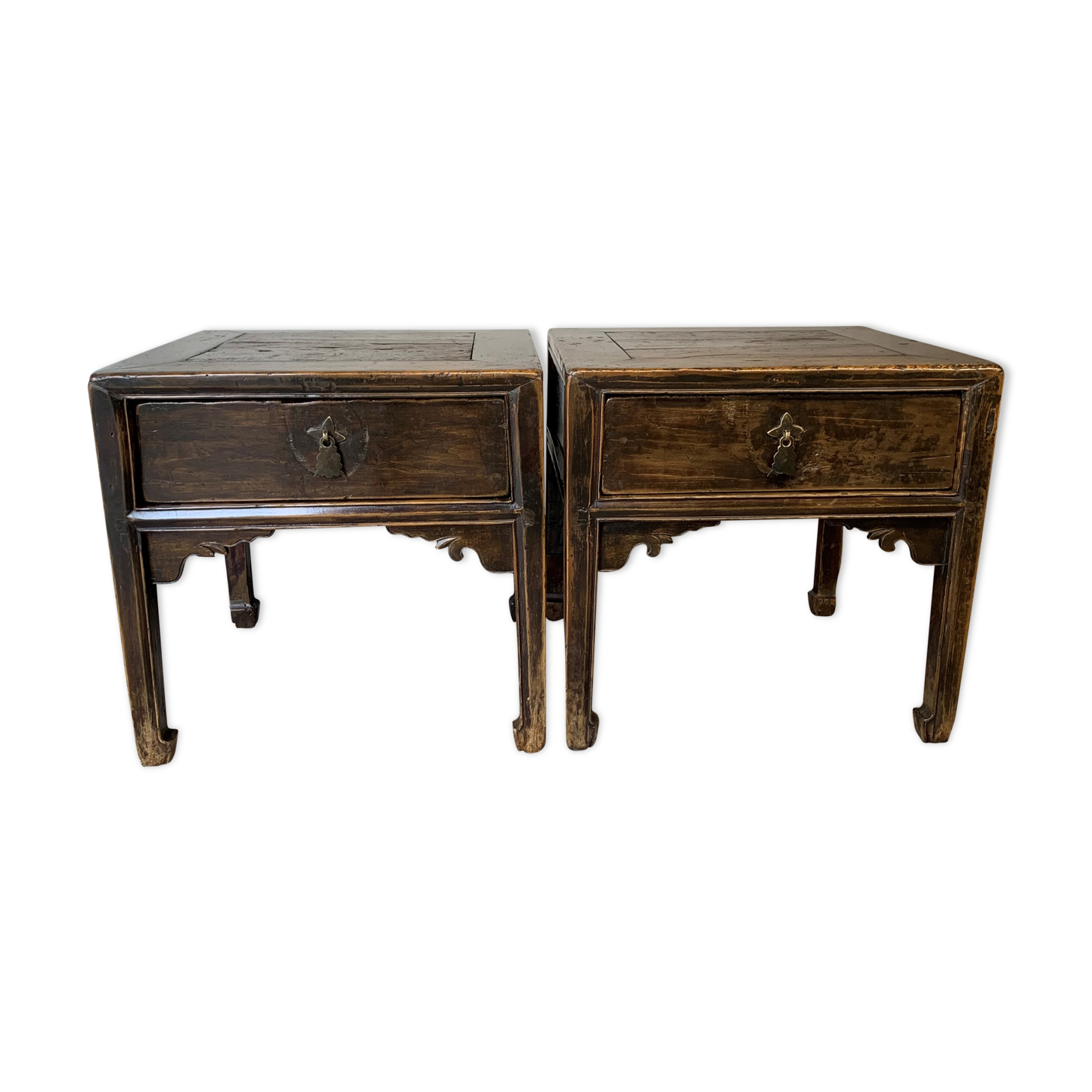 Pair of Chinese bedside tables