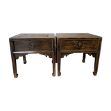 Pair of Chinese bedside tables