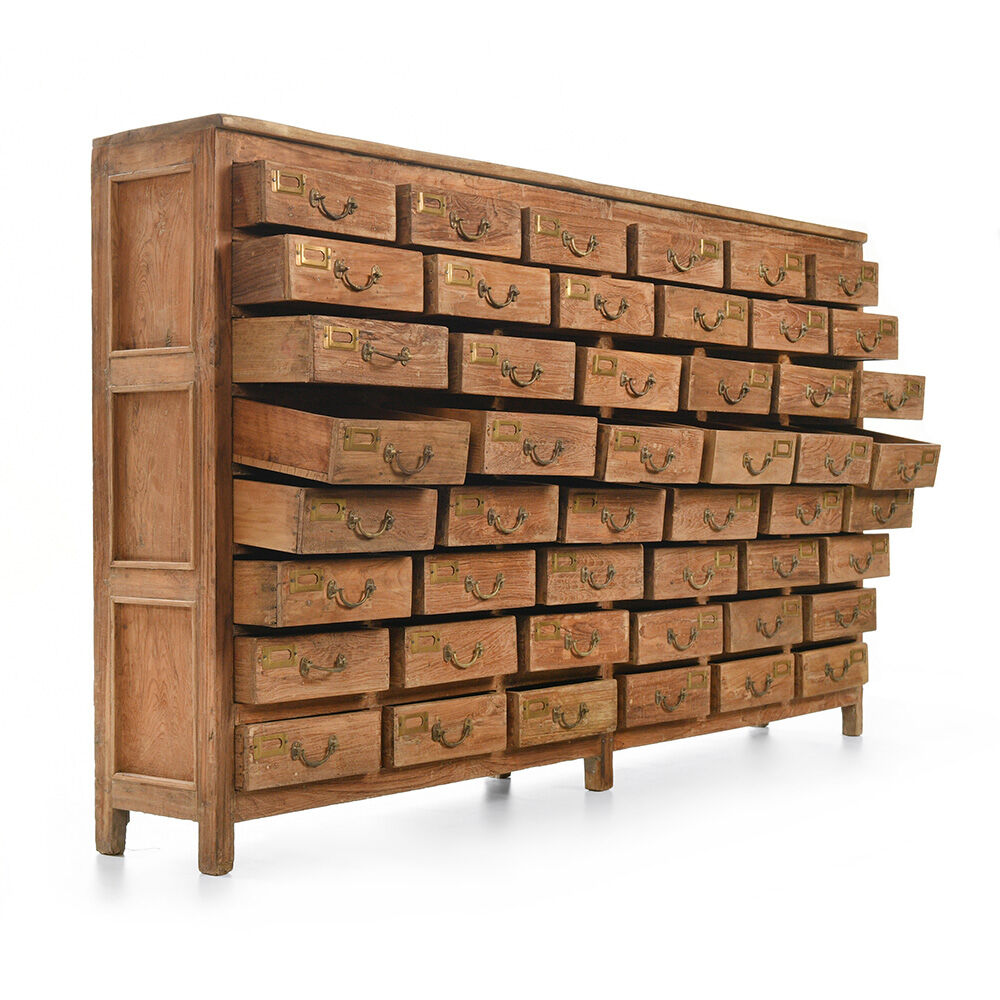 Wooden chest of drawers with 40 drawers