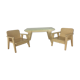 Table et chaises bois pour poupées, jouet d'enfant