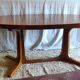 Table à manger ovale en teck - années 60/70