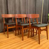 Ensemble de six chaises de style Børge Mogensen Farstrup, Danemark, années 1960.