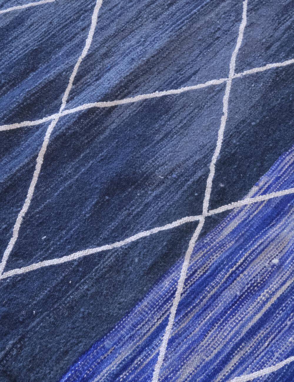 Tapis Kilim Bleu - 297 x 195 cm