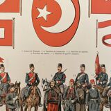 Lithograph engraving on Turkey from 1897