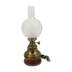 Virginia Beach wooden lamp, brass and glass lampshade