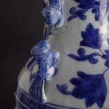 Chinese baluster vase white blue