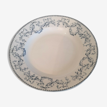 Round dish in Earthenware Sarreguemines Model Mozart