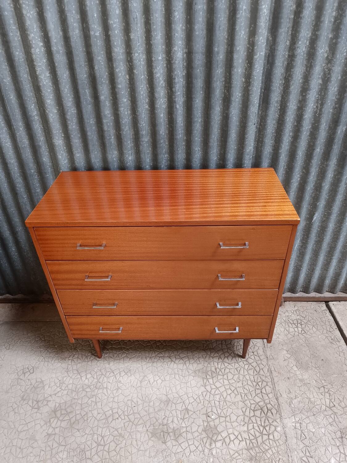 Vintage Scandinavian chest of drawers with 4 drawers