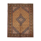 Vintage persian living room rug handwoven red wool ardebil carpet area rug- 197x292cm