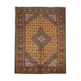Vintage persian living room rug handwoven red wool ardebil carpet area rug- 197x292cm