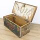 Folk art painted bridal chest