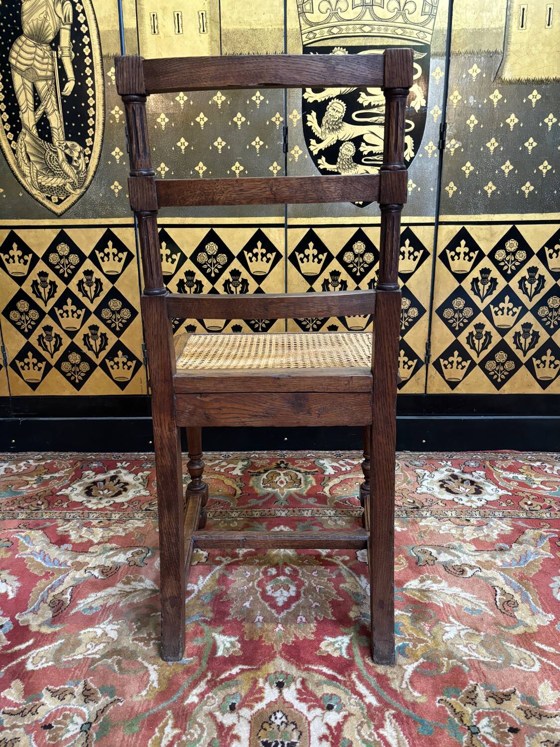 4 Louis XIII style caned chairs