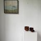 Antique walnut wooden bowls
