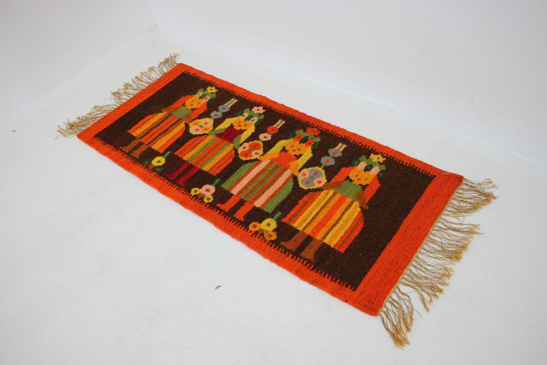 1960s Small Polish Wool Rug 132x51cm