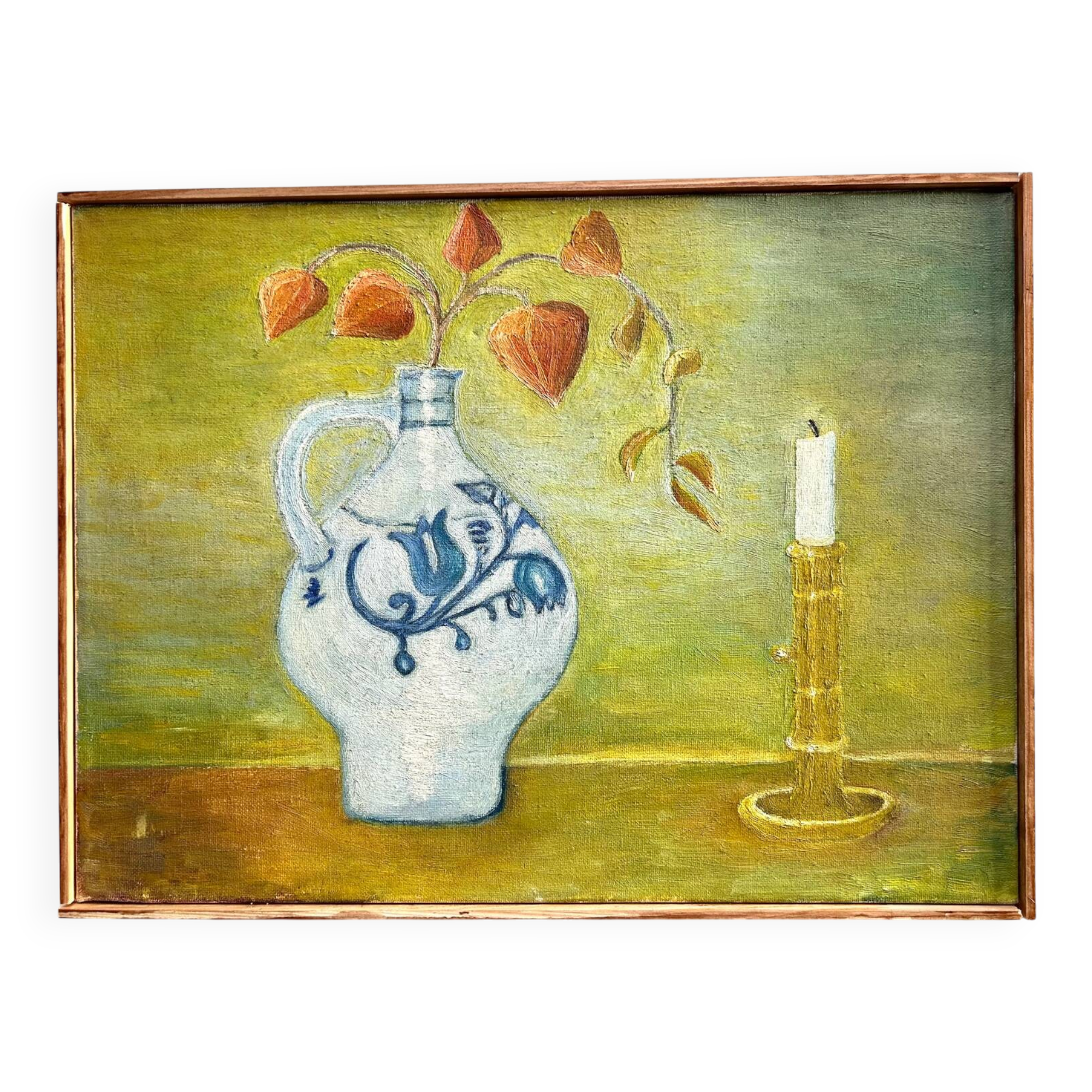 Oil on canvas. Still life. Dutch school. 20th century.