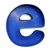 Great letter d blue sign
