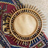 Rattan sun mirror