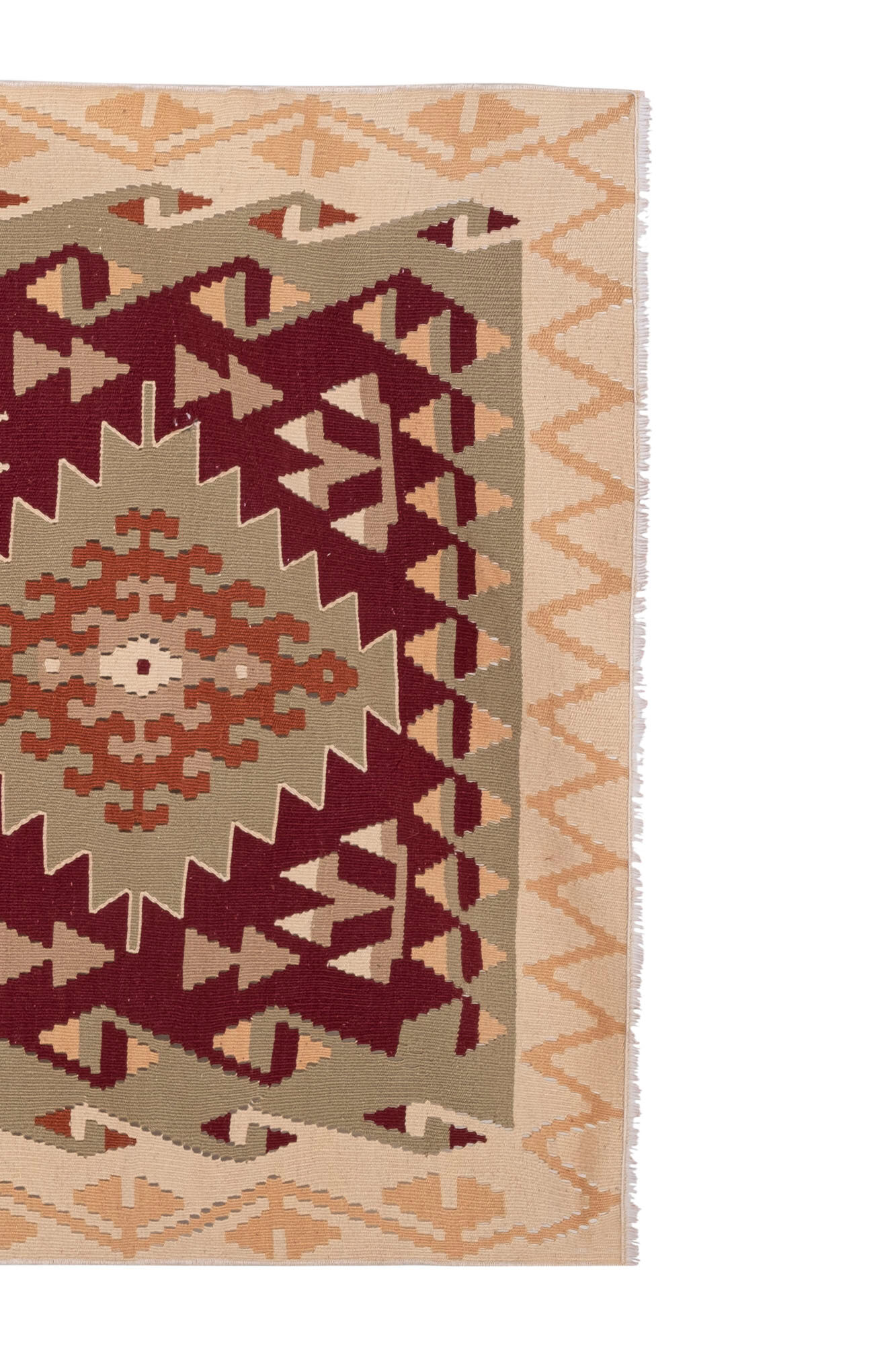 Vintage turkish kayseri kilim rug 4' x 7'5"