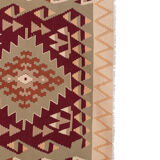 Vintage turkish kayseri kilim rug 4' x 7'5"