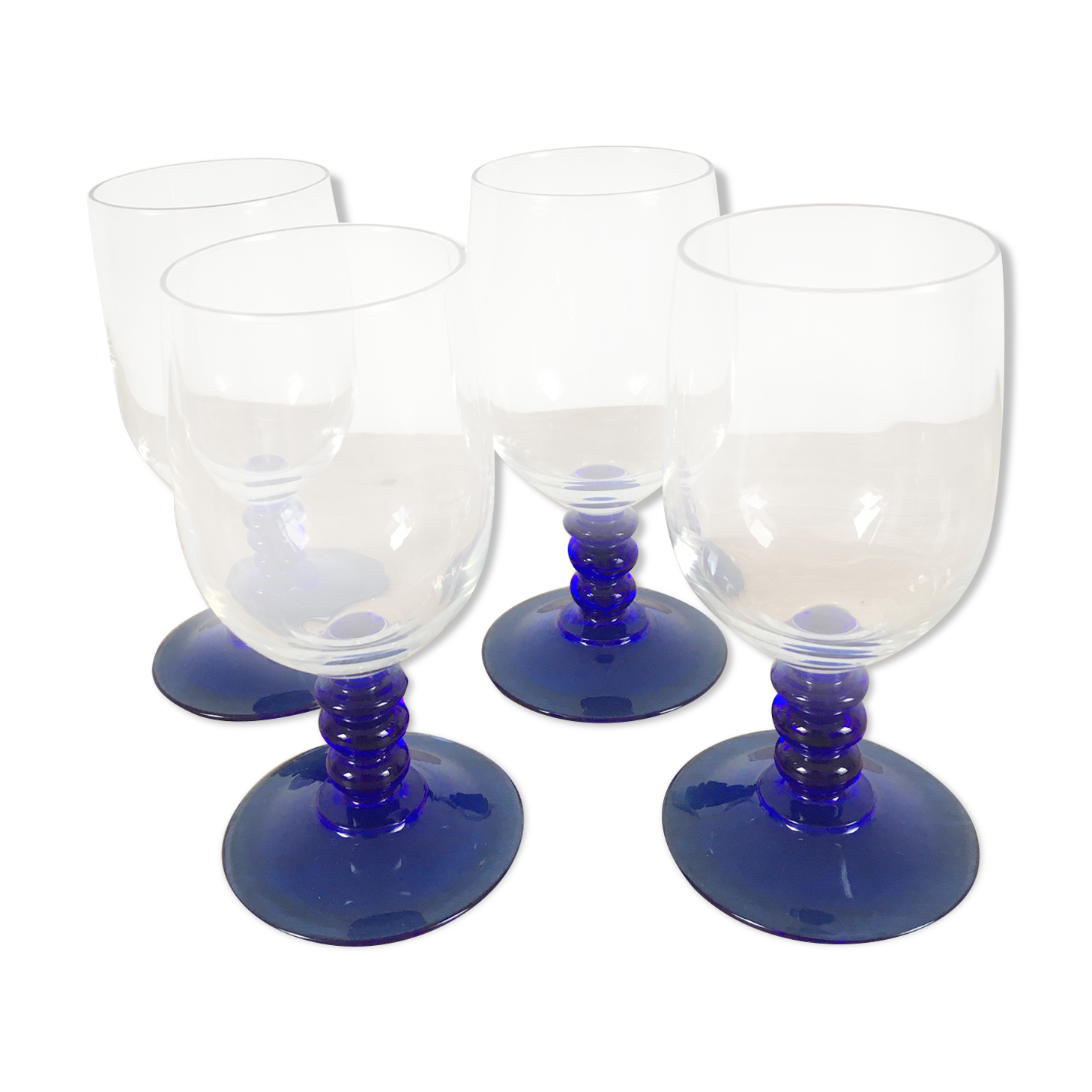 Vintage blue foot glasses