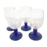 Vintage blue foot glasses