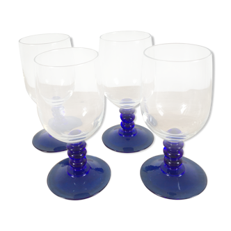 Vintage blue foot glasses