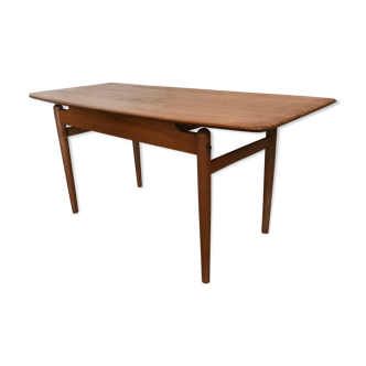 Table basse vintage scandinave teck blond