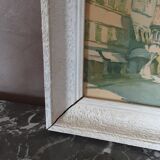 Tableau ancien sous verre - gravure - année 40/50