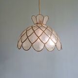 Suspension vintage en nacre de capiz, années 70